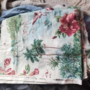 NEw Fabric Flamingo 5th avenue covington margarita cushing fabric 77" x 54"